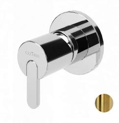 Смеситель для душа Cezares Leaf, встраиваемый, однорычажный, без излива, керамический, латунь, внутренний (скрытый монтаж), цвет Sunset PVD Смеситель для душа Cezares Leaf, встраиваемый, однорычажный, без излива, керамический, латунь, внутренний (скрытый монтаж), цвет Sunset PVD