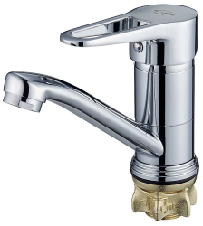 Смеситель для кухни/мойки Solone однорычажный, поворотный, длина излива 152 мм, цинк, цвет хром