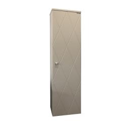 Пенал Comforty Кремона 40, 37,5х147,5х31,5 см, подвесной, цвет: латте, 1 распашная дверца/полки, шкаф/шкафчик подвесной, прямоугольный, левый/правый, левосторонний/правосторонний/универсальный