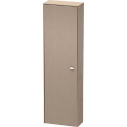 Пенал Duravit Brioso L, 52x24x177 см, подвесной, (левый), с дверцей, с полкой, со стеклянными полками, цвет: лен/хром, в ванную комнату
