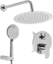Душевая система встраиваемая REA HYPER, цвет хром, комплект: смеситель/тропический душ (с верхней лейкой)/лейка/шланг, скрытого монтажа