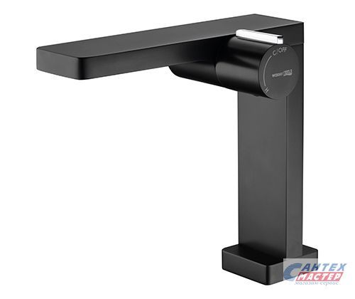 Смеситель для раковины Wasserkraft Elbe однорычажный, излив длинный, длина 197 мм, керамический, латунь, покрытие soft-touch, без донного клапана