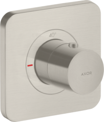 Смеситель для душа Axor Citterio E 120/120, термостатический, скрытого монтажа, настенный, без излива/шланга/лейки, квадратный, латунный, цвет под сталь, с термостатом, встроенный/встраиваемый/термостатный