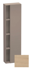 Пенал Duravit DuraStyle, 50x24x180 см, подвесной, (правый), с дверцей, с закрытыми/открытыми полками, цвет: натуральный дуб/базальт, в ванную комнату