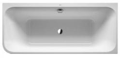 Ванна Duravit Happy D.2 180х80 см пристенная, акриловая, цвет: белый, с фронтальной панелью, ножками, (без гидромассажа, сифона), овальная, с двумя наклонами для спины