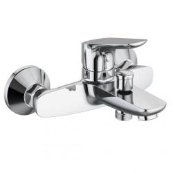 Смеситель для ванны/душа Damixa Origin Bit однорычажный, хромированный, настенный, излив средний, длина 170 мм, без шланга/лейки, литой, латунь хром