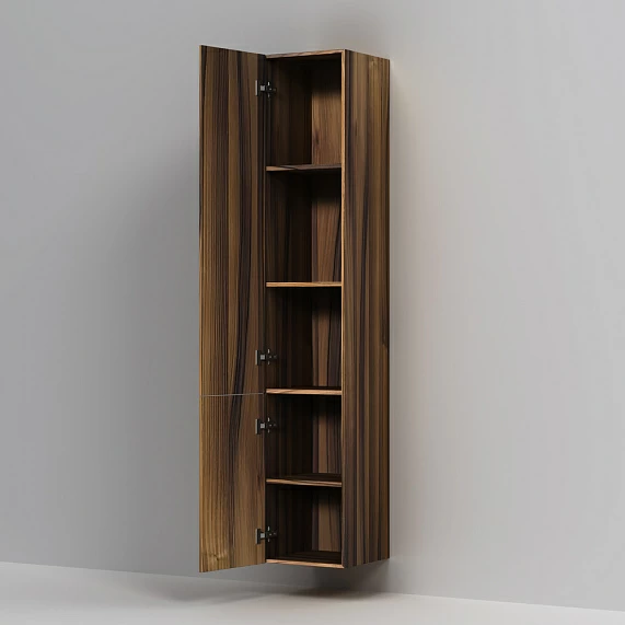 Пенал AM.PM Gem 30х31,4х167 см, подвесной, (левый), с дверцами/двустворчатый, с полками, цвет орех, в ванную комнату, влагостойкий