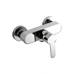 Смеситель для душа Bravat Stream, настенный, однорычажный, без излива, керамический, латунь, цвет хром