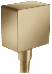 Шланговое подсоединение Hansgrohe FixFit Square размер 6,4х6,4 см, цвет шлифованная бронза, квадратное, пластик, встроенный обратный клапан, подключение для душевого шланга, декоративная накладка, резьбовое соединение Шланговое подсоединение Hansgrohe FixFit Square размер 6,4х6,4 см, цвет шлифованная бронза, квадратное, пластик, встроенный обратный клапан, подключение для душевого шланга, декоративная накладка, резьбовое соединение