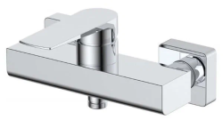 Смеситель для душа BelBagno Carin, настенный, однорычажный, без излива, керамический, латунь, цвет хром