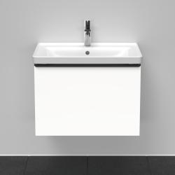 Тумба под раковину Duravit D-Neo, 68,4х44,2х44 см, подвесная, 1 выдвижной ящик, ДСП, цвет: белый матовый, шкафчик навесной, прямоугольная, правая/левая, в ванную комнату