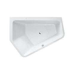 Ванна Duravit Paiova 5 190х140 см гидромассажная, встраиваемая, акриловая, цвет: белый, с рамой/сливом-переливом, без фронтальной панели, асимметричная/угловая, с системой гидромассажа Air-System, c двумя наклонами для спины, левая