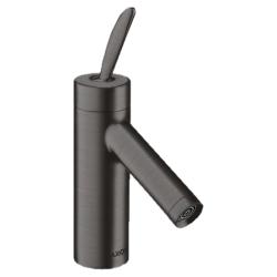 Смеситель для раковины Axor Starck Classic 70, однорычажный, фиксированный излив, длина излива 10,6 см, керамический, латунь, цвет шлифованный черный хром, с незапираемым сливным набором