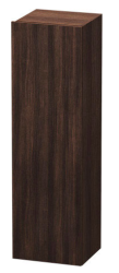 Пенал Duravit DuraStyle, 40x36x140 см, подвесной, (правый), с дверцей, с полкой, со стеклянными полками, цвет: каштан темный/белый матовый, в ванную комнату