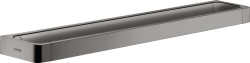 Полотенцедержатель Axor Universal, одинарный, настенный, неповоротный, 37,4 см, металлический, форма прямоугольная, для полотенец, в ванную/туалет/душевую кабину, цвет полированный черный хром, рейлинг/поручень, к стене