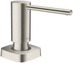 Дозатор Hansgrohe A71 для жидкого мыла, встраиваемый, латунь, цвет под сталь, емкость дозатора объемом - 500 мл, для кухонной мойки