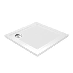 Душевой поддон WasserKRAFT Salm, 90х90х4 см, 27T03 квадратный, стеклопластик, низкий, цвет: белый, с бортиком, с антискользящим покрытием