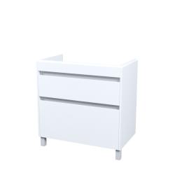 Тумба под раковину IDDIS Zodiac Х, 784х441х795 мм, напольная, 2 выдвижных ящика, ЛДСП, цвет белый, система плавного закрывания, прямоугольная, универсальная, в ванную комнату ZDX80WFi95