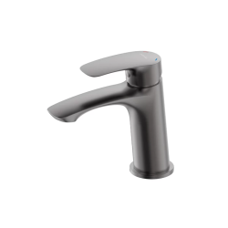 Смеситель для раковины Milardo Rora однорычажный, излив короткий, длина 117 мм, керамический, латунь, цвет графит, без донного клапана RORGM00M01