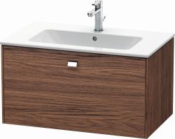Тумба/шкафчик для консоли/столешницы Duravit Brioso под раковину 82х55х44,2 см, подвесная, ДСП, цвет: орех темный/хром, 1 выдвижной ящик, прямоугольная