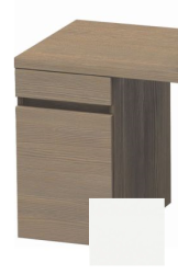 Тумба/шкафчик для консоли/столешницы Duravit DuraStyle под раковину 30х47,8х51,2 см, подвесная, ДСП, цвет: сосна серебристая/белый матовый, 1 выдвижной ящик, прямоугольная