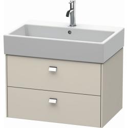 Тумба/шкафчик для консоли/столешницы Duravit Brioso под раковину 62х48х44,2 см, подвесная, ДСП, цвет: серо-коричневый/хром, 2 выдвижных ящика, прямоугольная