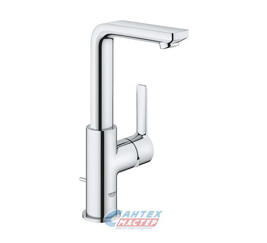 Смеситель для раковины Grohe Lineare New однорычажный, излив короткий, длина 113 мм, керамический, латунь, цвет хром, без донного клапана