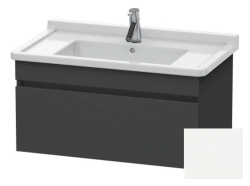 Тумба/шкафчик для консоли/столешницы Duravit DuraStyle под раковину 80х47,8х51,2 см, подвесная, ДСП, цвет: графит/белый матовый, 1 выдвижной ящик, прямоугольная