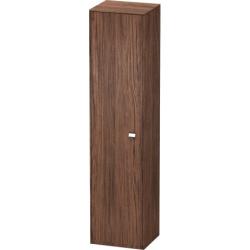 Пенал Duravit Brioso L, 42x36x177 см, подвесной, (левый), с дверцей, с полкой, со стеклянными полками, цвет: орех темный/хром, в ванную комнату