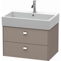Тумба/шкафчик для консоли/столешницы Duravit Brioso под раковину 62х48х44,2 см, подвесная, ДСП, цвет: базальт/хром, 2 выдвижных ящика, прямоугольная