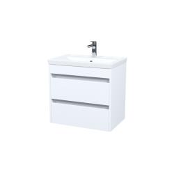 Тумба c раковиной IDDIS Zodiac X, 584х394х542 мм, подвесная, 2 выдвижных ящика, ЛДСП/раковина накладная, прямоугольная, цвет белый, санфарфор, отверстие под смеситель ZDX60W0i95K