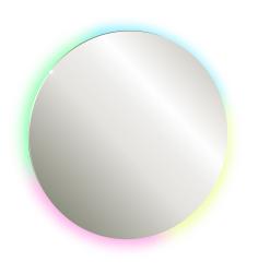 Зеркало Silver Мirrors Саванна-Р, 77х77 см, с LED/ЛЕД-подсветкой, круглое, выключатель сенсорный с датчиком присутствия, навесное/подвесное/настенное