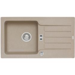 Мойка кухонная ALVEUS  NIAGARA 30 GRANITAL BEIGE-G55 78x43,5x16 см, врезная/встраиваемая сверху, с крылом, искусственный гранит, прямоугольная, цвет бежевый, с отверстием под смеситель и под кнопку клапана-автомата