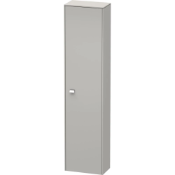 Пенал Duravit Brioso R, 42x24x177 см, подвесной, (правый), с дверцей, с полкой, со стеклянными полками, цвет: бетонно-серый/хром, в ванную комнату