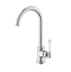 Смеситель для кухни/мойки IDDIS Oxford, однорычажный, поворотный, керамический картридж, длина излива 200 мм, латунь, цвет хром