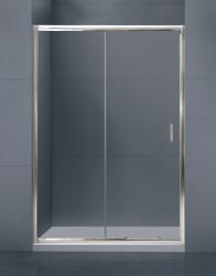 Душевая дверь BelBagno Uno, 150х185 см, прозрачное стекло/профиль хром, в нишу, универсальная установка, закаленное стекло, раздвижная