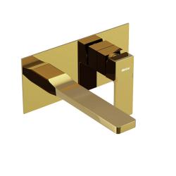 Смеситель для раковины/умывальника Damixa Gala, встраиваемый, однорычажный, неповоротный, керамический, длина излива 183 мм, латунь, цвет золото