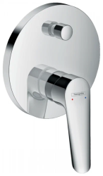 Смеситель для ванны Hansgrohe Logis E скрытого монтажа, настенный/встраиваемый, однорычажный, латунный, без излива, керамический, цвет хром, без душевого шланга/лейки Смеситель для ванны Hansgrohe Logis E скрытого монтажа, настенный/встраиваемый, однорычажный, латунный, без излива, керамический, цвет хром, без душевого шланга/лейки