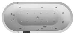 Ванна Duravit Starck 180х90 см гидромассажная, встраиваемая/пристенная, акриловая, цвет: белый, с ножками/сливом-переливом, без фронтальной панели, прямоугольная, с системой гидромассажа Combi-System L, с одним наклоном для спины