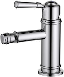 Смеситель для биде Aquatek Классик однорычажный, керамический картридж, поворотный излив, длина 120 мм, латунь, цвет хром, без шланга/лейки