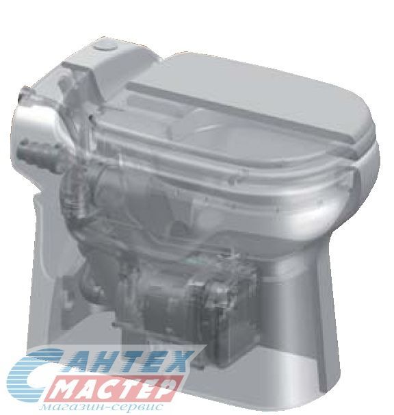 Насос унитаз SFA Sanivite C3 (напольный) с измельчителем, Н-5 м (1 точка подключения, без учета унитаза) канализационная насосная (станция) установка, санитарный, для канализации, грязной воды, фекальный, туалетный, измельчитель, дача, дома