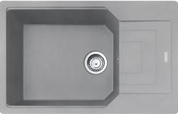 Мойка кухонная Franke URBAN UBG 611-78L, 78х50 см, врезная, искусственный гранит (Fragranite+), прямоугольная, цвет серый камень, без отверстия под смеситель, с крылом, оборачиваемая