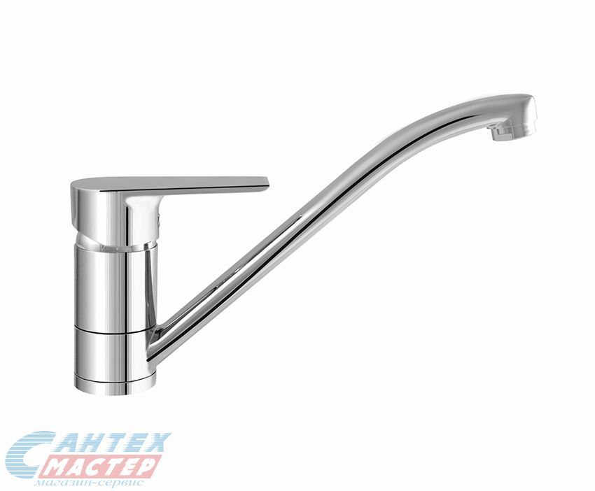 Смеситель для кухни/мойки Mofem Trend Plus 302 однорычажный, керамический, с поворотным изливом, длина 225 мм, латунь, цвет хром, кухонный, хромированный, 152-1563-02