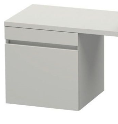 Тумба/шкафчик для консоли/столешницы Duravit DuraStyle под раковину 50х54,8х51,2 см, подвесная, ДСП, цвет: бетонно-серый, 1 выдвижной ящик, прямоугольная