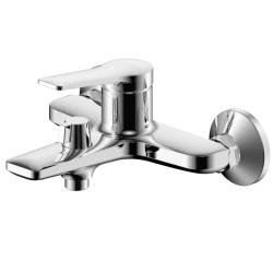 Смеситель для ванны/душа Olives Riva однорычажный, керамический картридж, настенный, излив неповоротный 166.2 мм, латунь, цвет хром