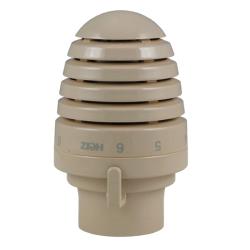 Термоголовка HERZ “Н” DE LUXE бежевый с присоединительной резьбой М 30 х 1,5̆, термостатическая жидкостная, для клапана радиатора отопления, батарею, прямая, радиаторная термостатическая головка