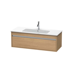 Тумба под раковину для консоли/столешницы Duravit Ketho 120х55х42,6 см, подвесная, ДСП, цвет: дуб европейский, 1 выдвижной ящик, для встраиваемой сверху раковины, прямоугольная