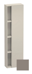 Пенал Duravit DuraStyle, 50x24x180 см, подвесной, (правый), с дверцей, с закрытыми/открытыми полками, цвет: серо-коричневый/базальт, в ванную комнату