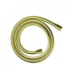 Шланг для душа Axor 160 см, 1/2” и 1/2”  для душа/лейки/ванны, с металлическим эффектом, без лейки, внутренняя резьба, пластиковый, цвет полированное золото, душевой, для душа/ванной