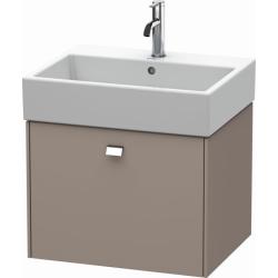 Тумба/шкафчик для консоли/столешницы Duravit Brioso под раковину 52х55х44,2 см, подвесная, ДСП, цвет: базальт/хром, 1 выдвижной ящик, прямоугольная
